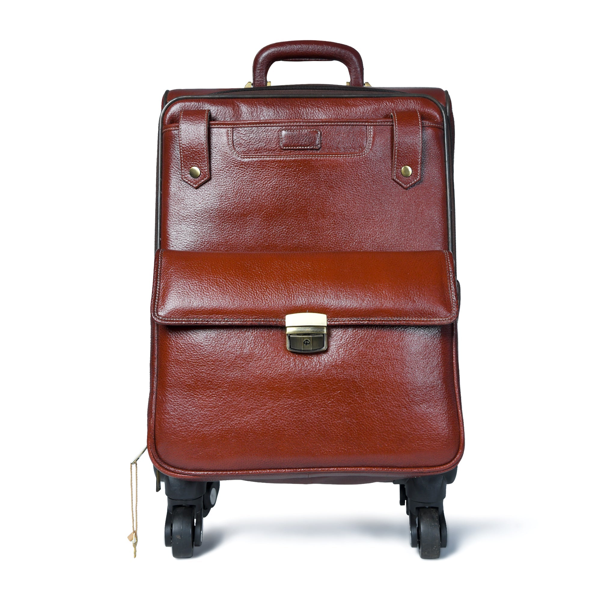 Leather Carry-On Trolly Bag