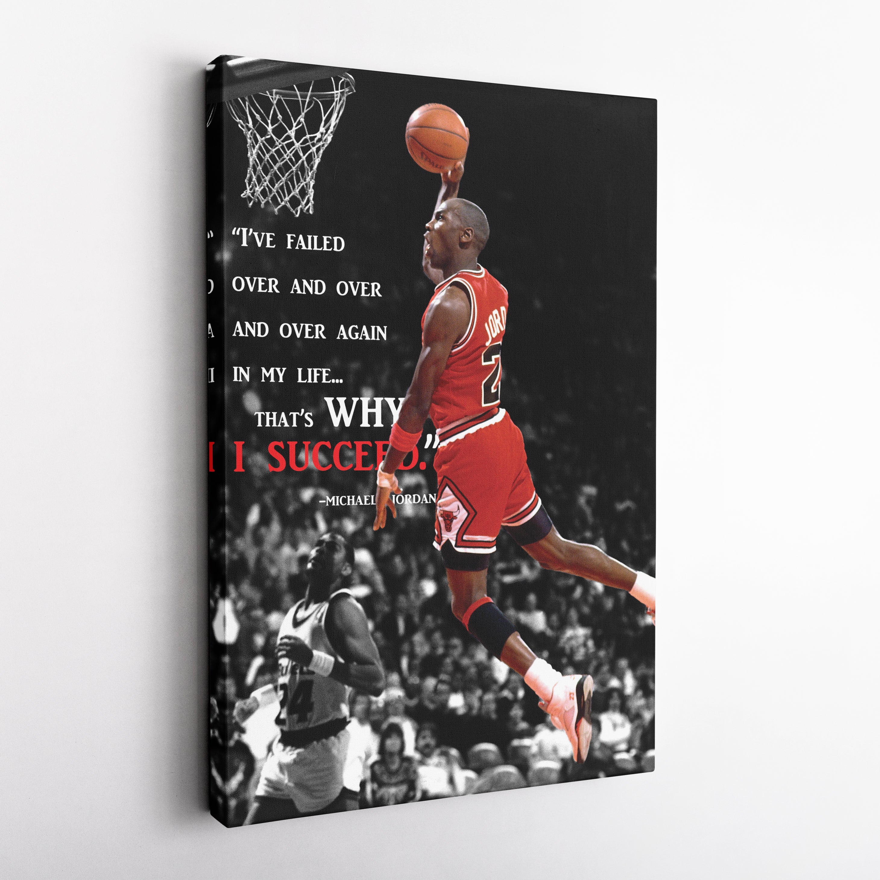 Michael Jordan Quote Canvas – Chicago Bulls Basketball Wall Art for Home Decor
