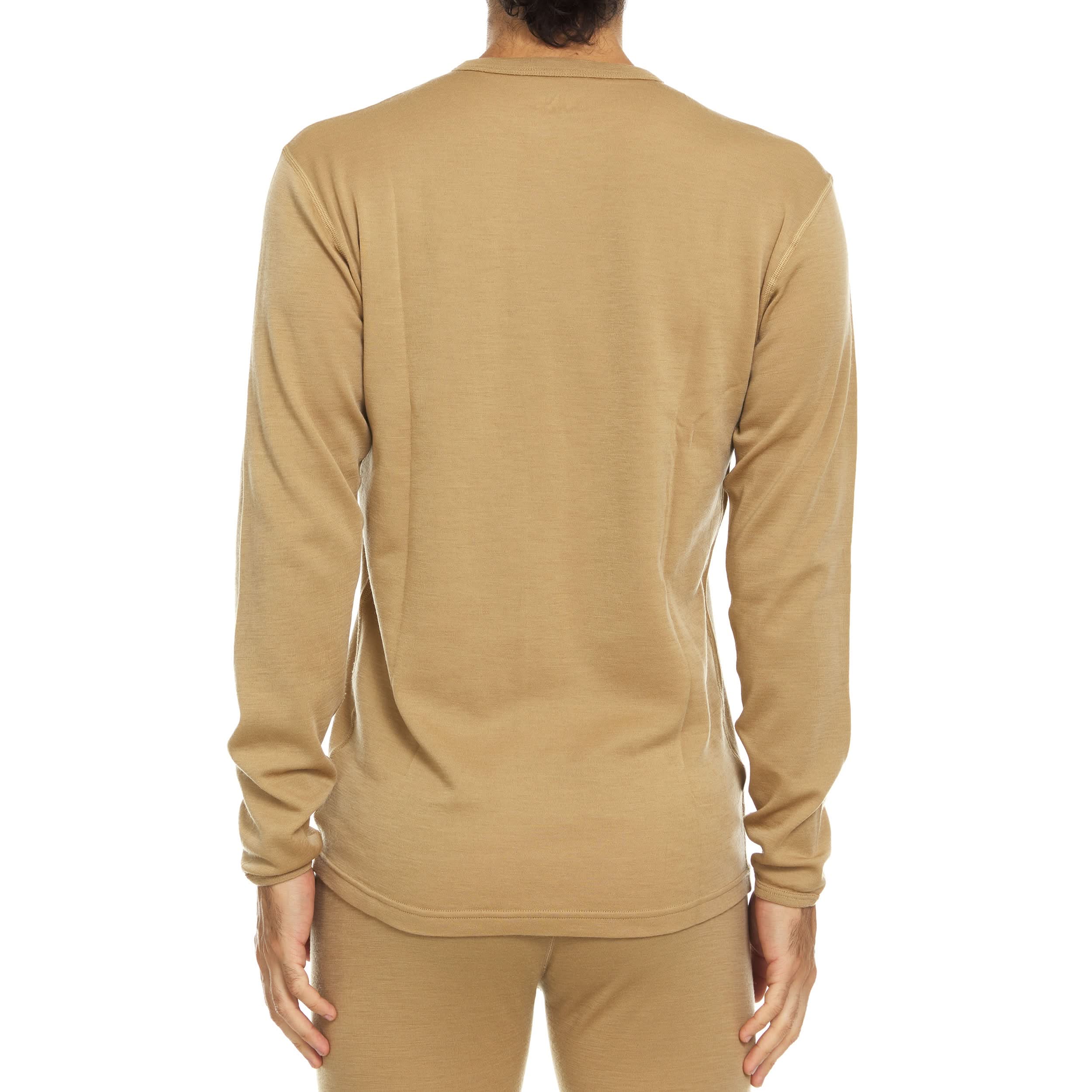 100% Merino Wool - Men's Long Sleeve Crew Shirt - Thermal Base Layer