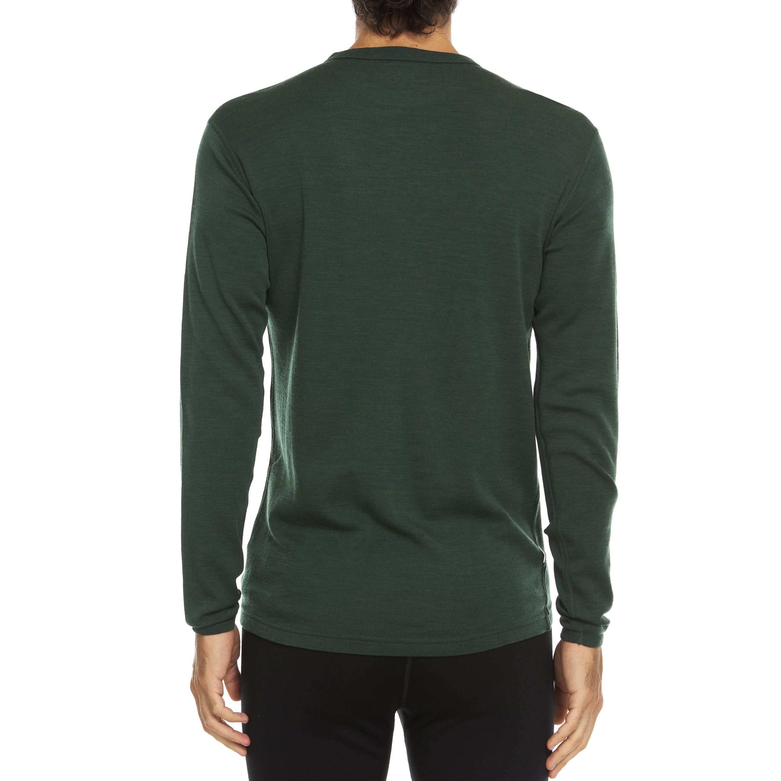 100% Merino Wool - Men's Long Sleeve Crew Shirt - Thermal Base Layer