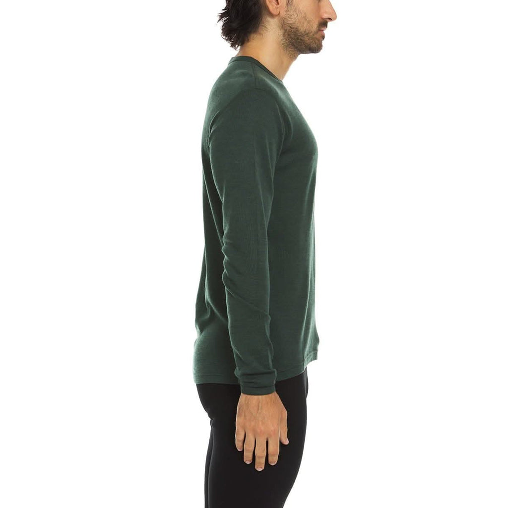 100% Merino Wool - Men's Long Sleeve Crew Shirt - Thermal Base Layer