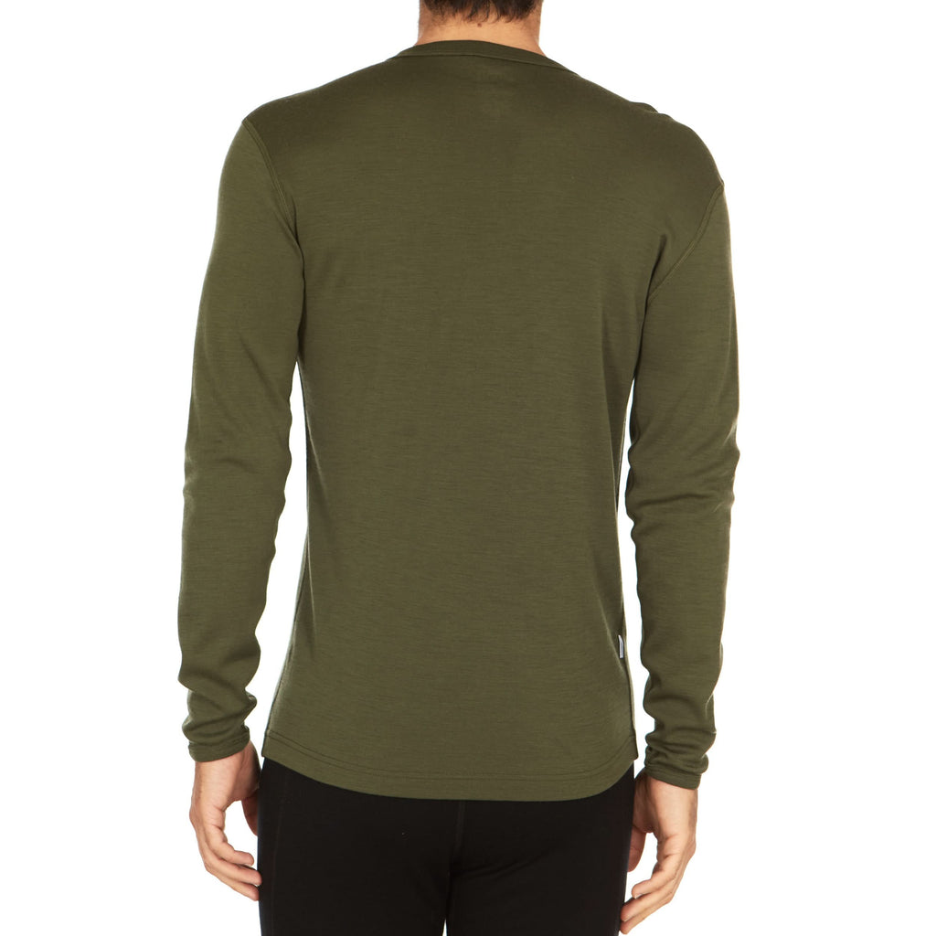 100% Merino Wool - Men's Long Sleeve Crew Shirt - Thermal Base Layer