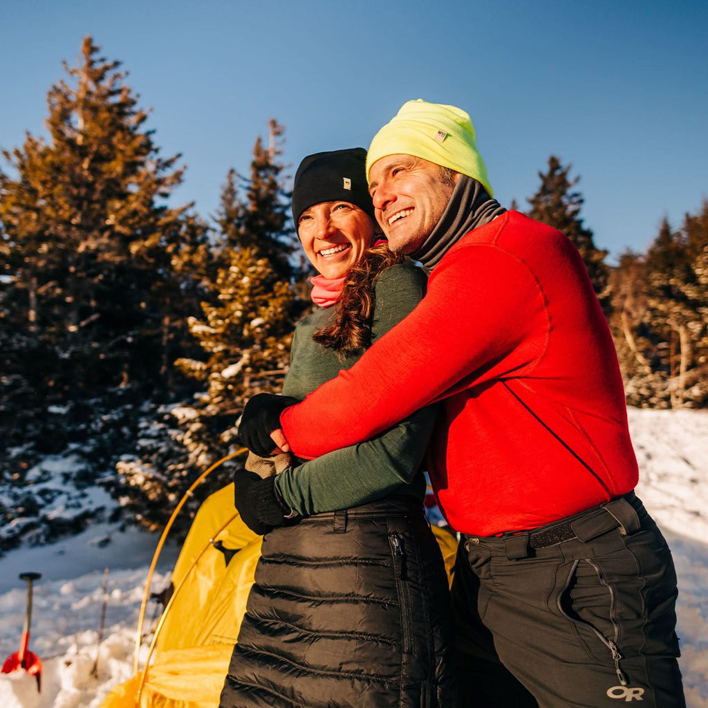 100% Merino Wool - Men's Long Sleeve Crew Shirt - Thermal Base Layer
