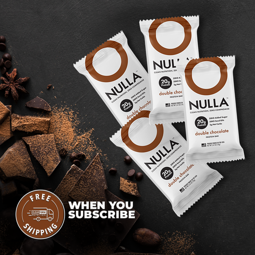 CleanForm Nutrition Nulla Protein Bar - 2 Flavors - Box of 12