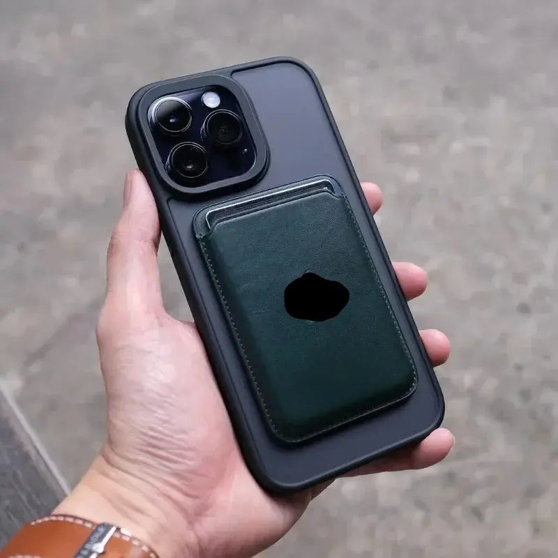 For Magnetic Luxury Matte Case Shockproof Translucent Armor Case For iPhone 15 14 Pro Max Plus Black