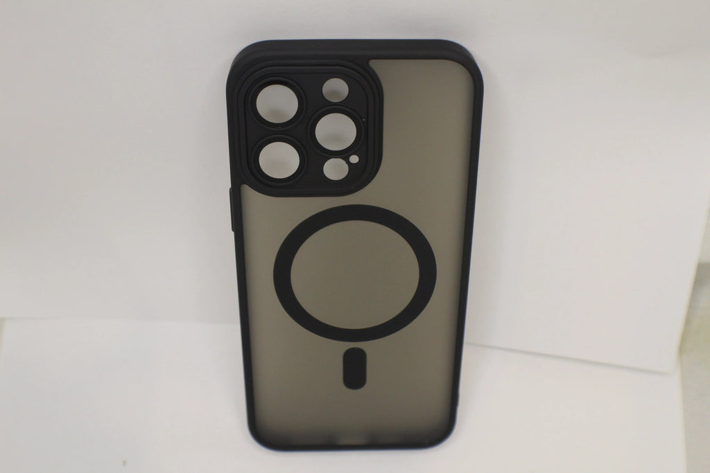 For Matte Wireless Charging Case For iPhone Shockproof Lens Protection Cover Matte Black