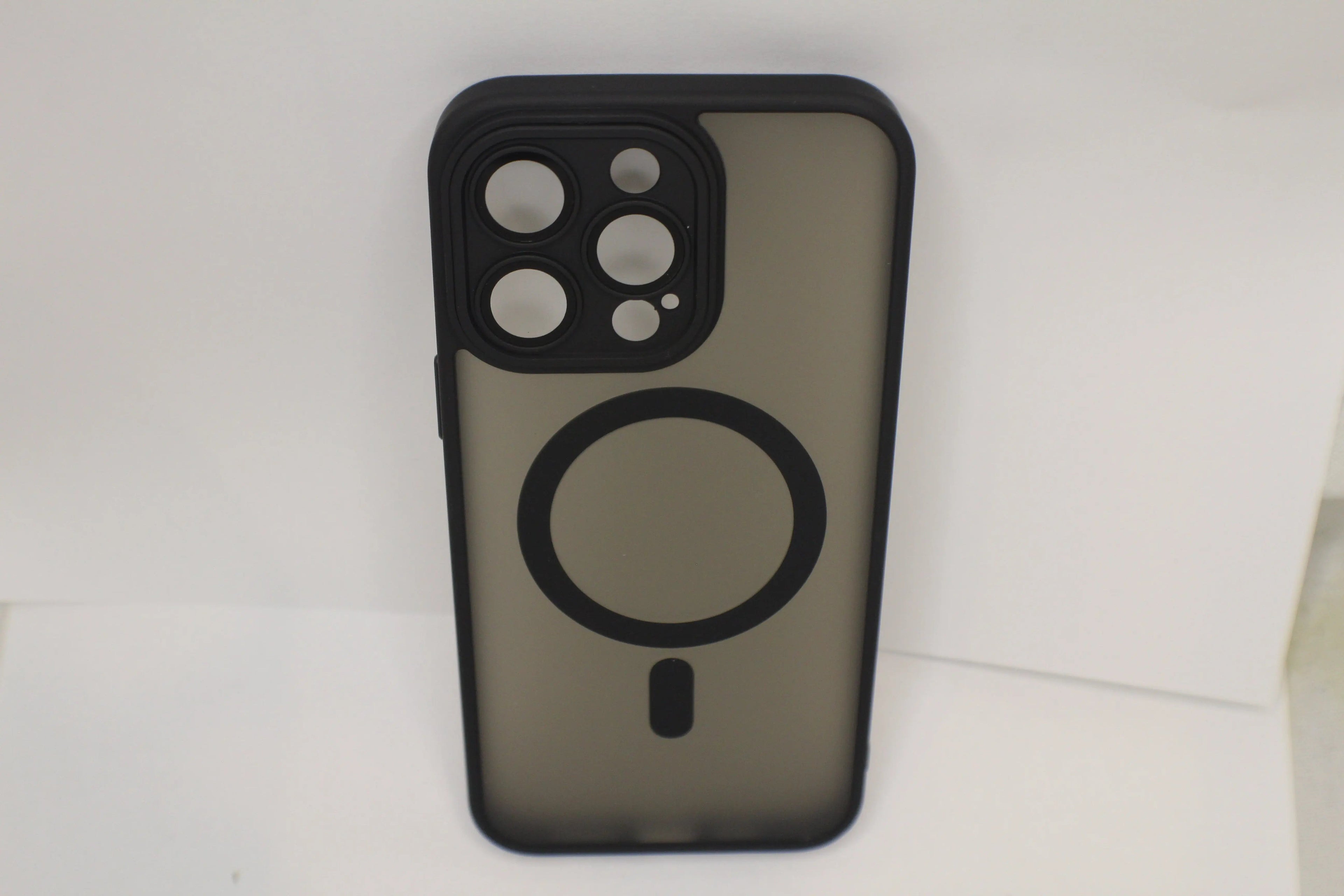 For Matte Wireless Charging Case For iPhone Shockproof Lens Protection Cover Matte Black