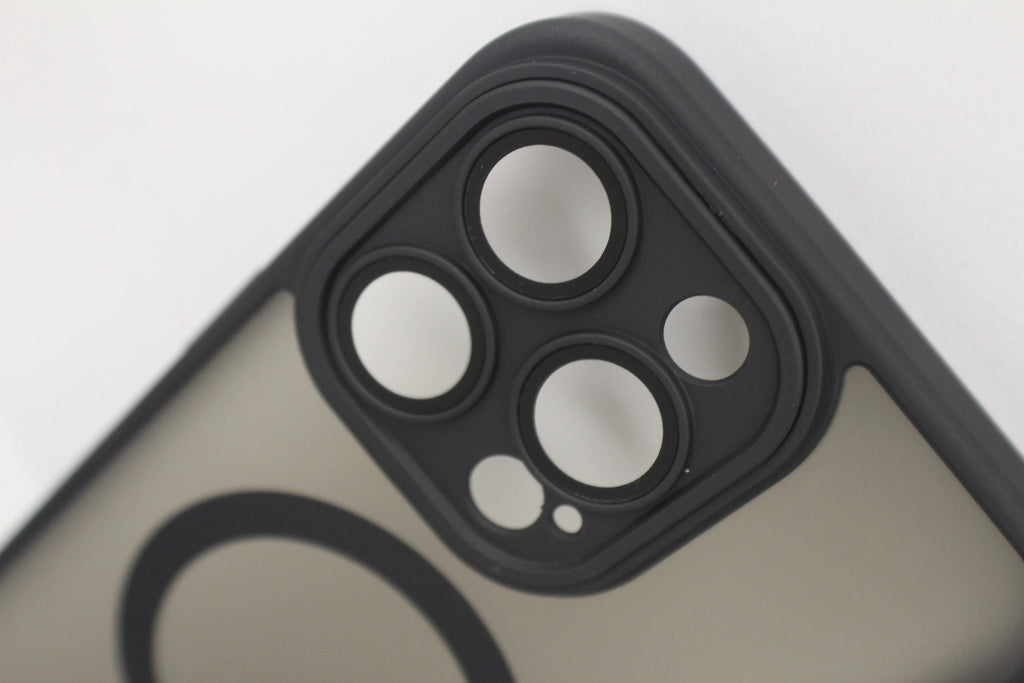 For Matte Wireless Charging Case For iPhone Shockproof Lens Protection Cover Matte Black