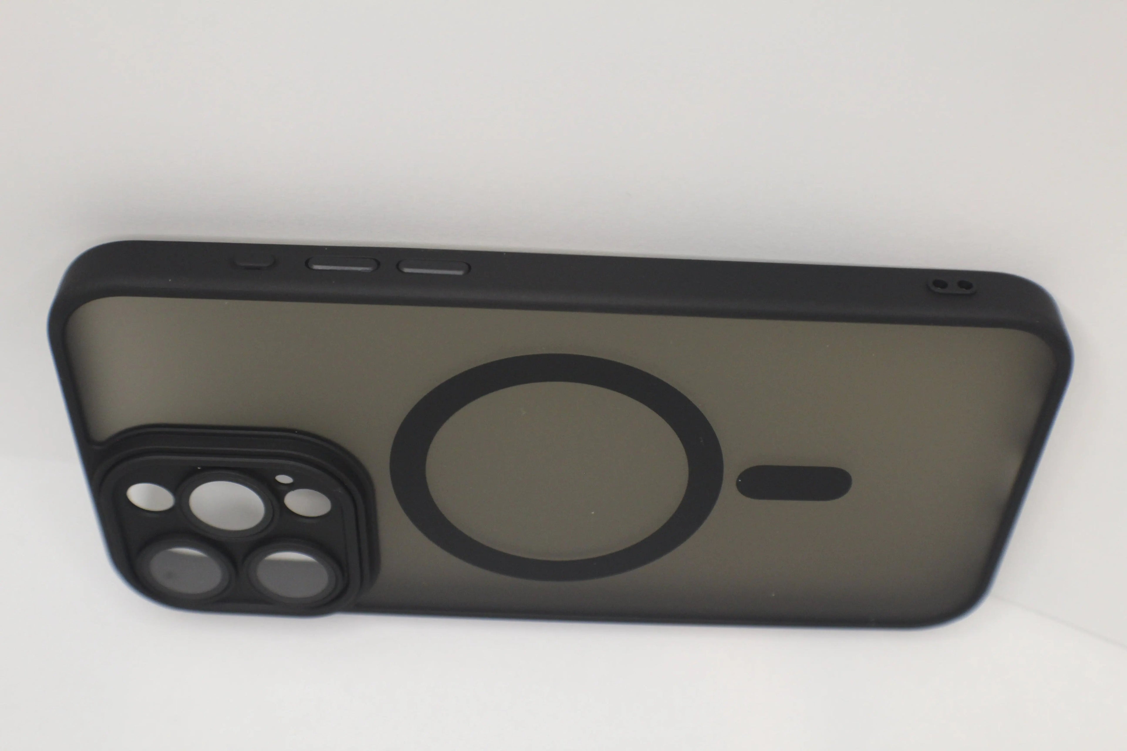 For Matte Wireless Charging Case For iPhone Shockproof Lens Protection Cover Matte Black