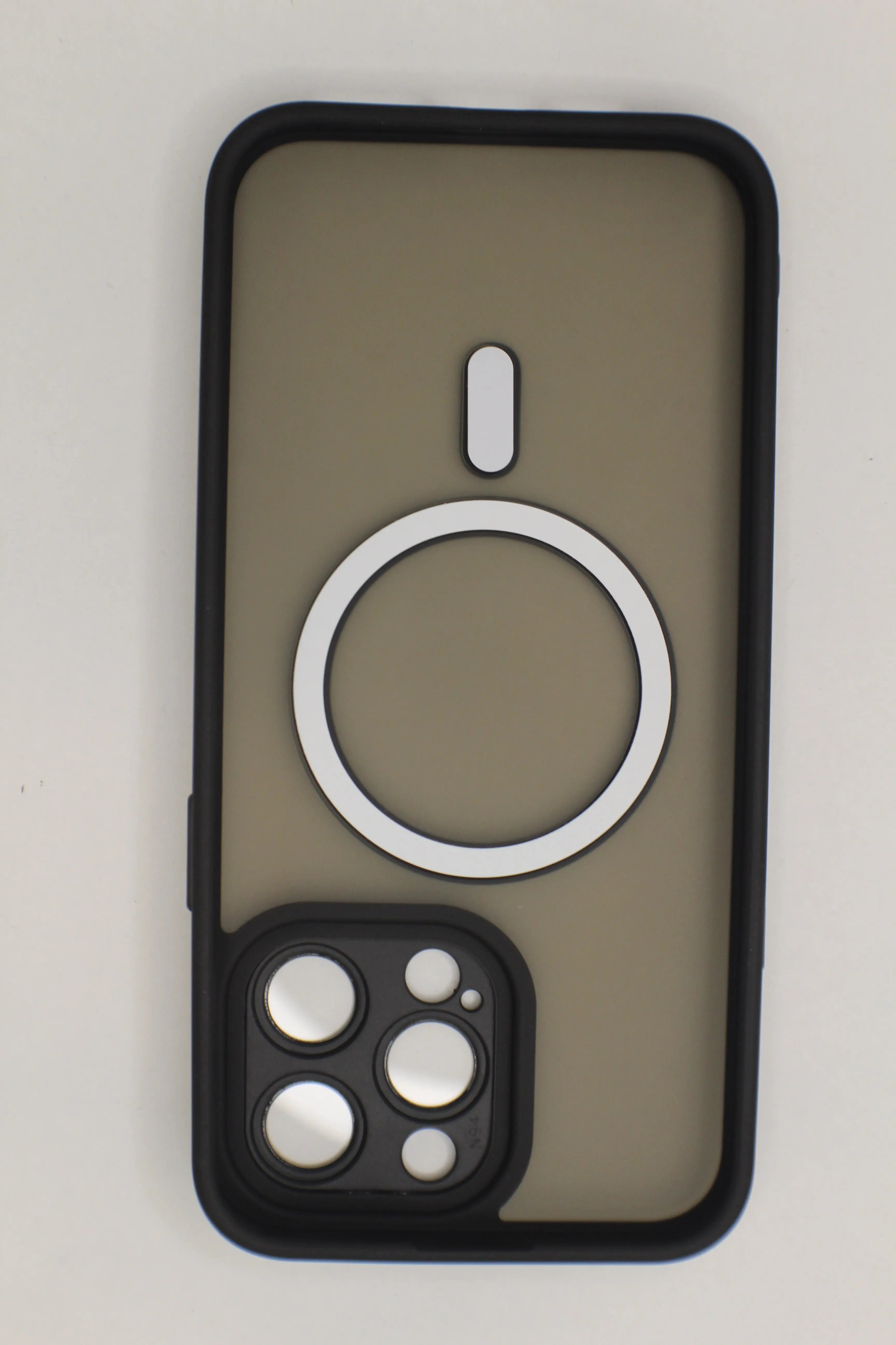 For Matte Wireless Charging Case For iPhone Shockproof Lens Protection Cover Matte Black