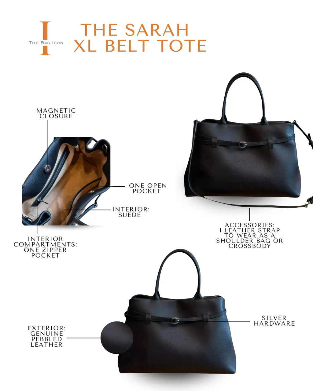THE XL SARAH LARGE BELT TOTE BAG