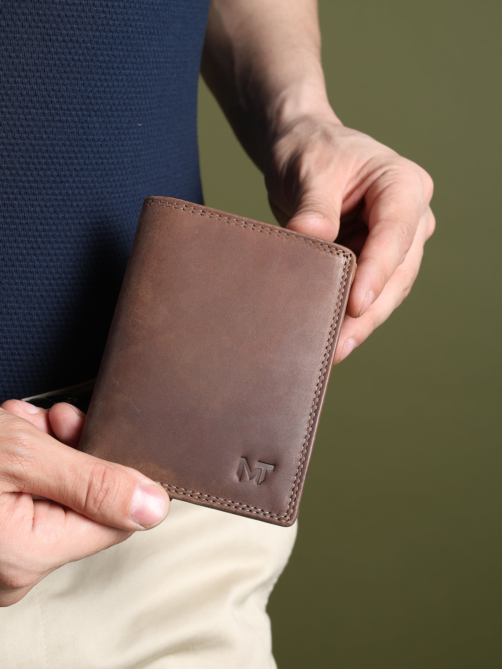 Buffalo Leather Men's Wallet - Vertical