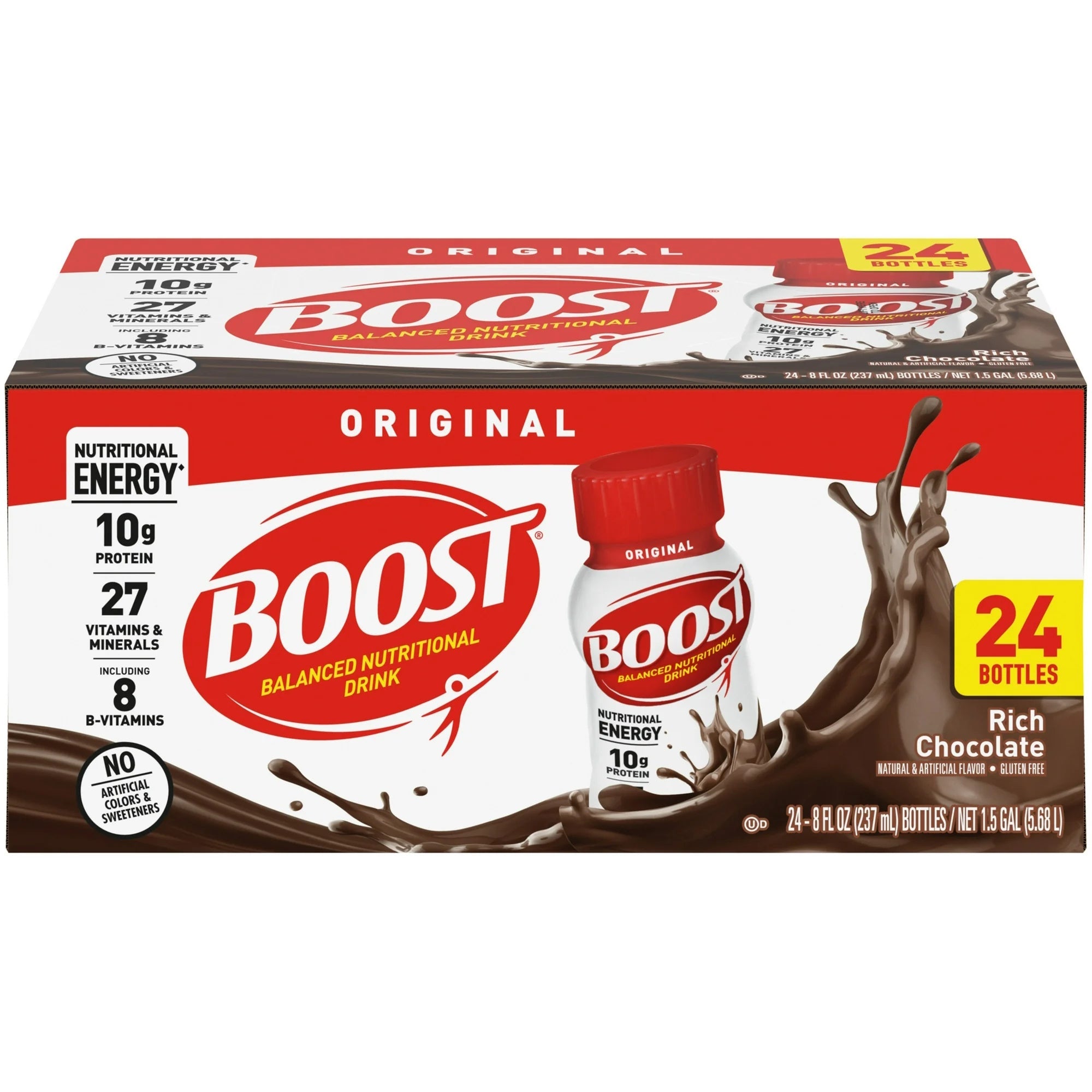 Nestle Boost Original Nutritional Drink, Rich Chocolate, 8 oz bottle, CS/24