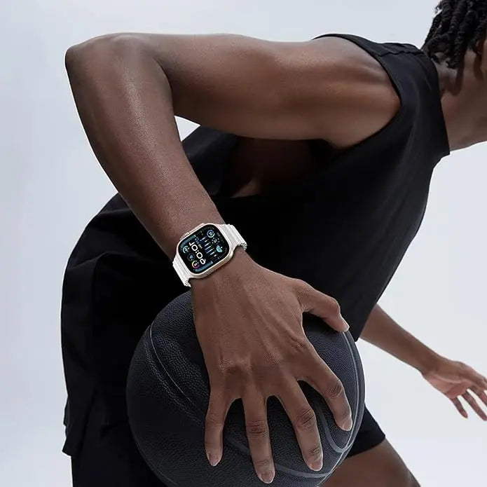 Ocean Silicone Sport Band For Apple Watch Ultra 2/Ultra Band 49mm 45mm 44mm 42mm for Men Women, Breathable Soft Waterproof Strap