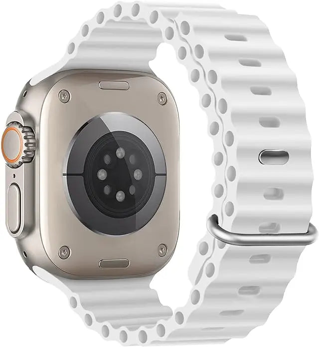 Ocean Silicone Sport Band For Apple Watch Ultra 2/Ultra Band 49mm 45mm 44mm 42mm for Men Women, Breathable Soft Waterproof Strap