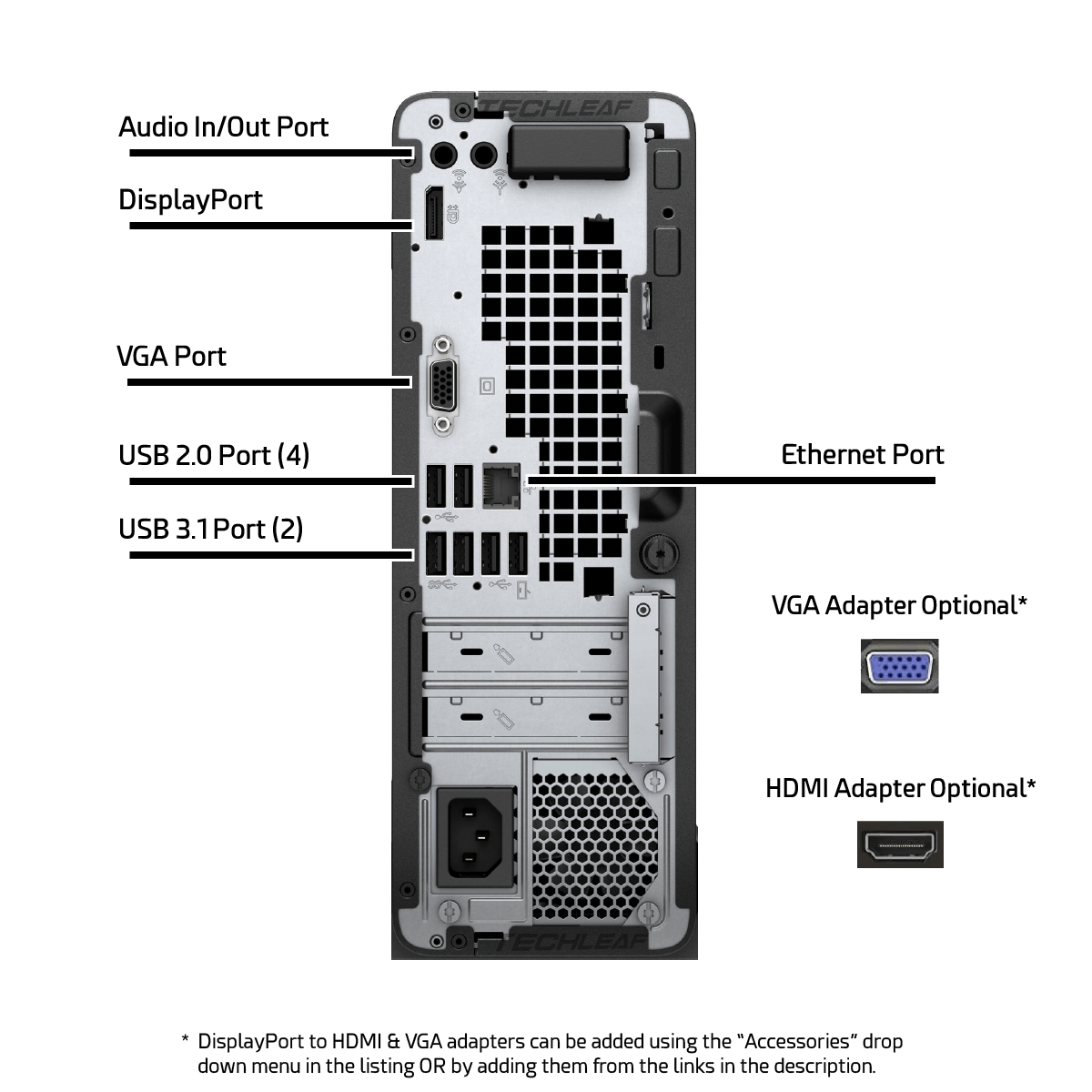HP ProDesk 400 G4 – 4.00 GHz  – Black with 24 Inch LCD and Keyboard & Mouse