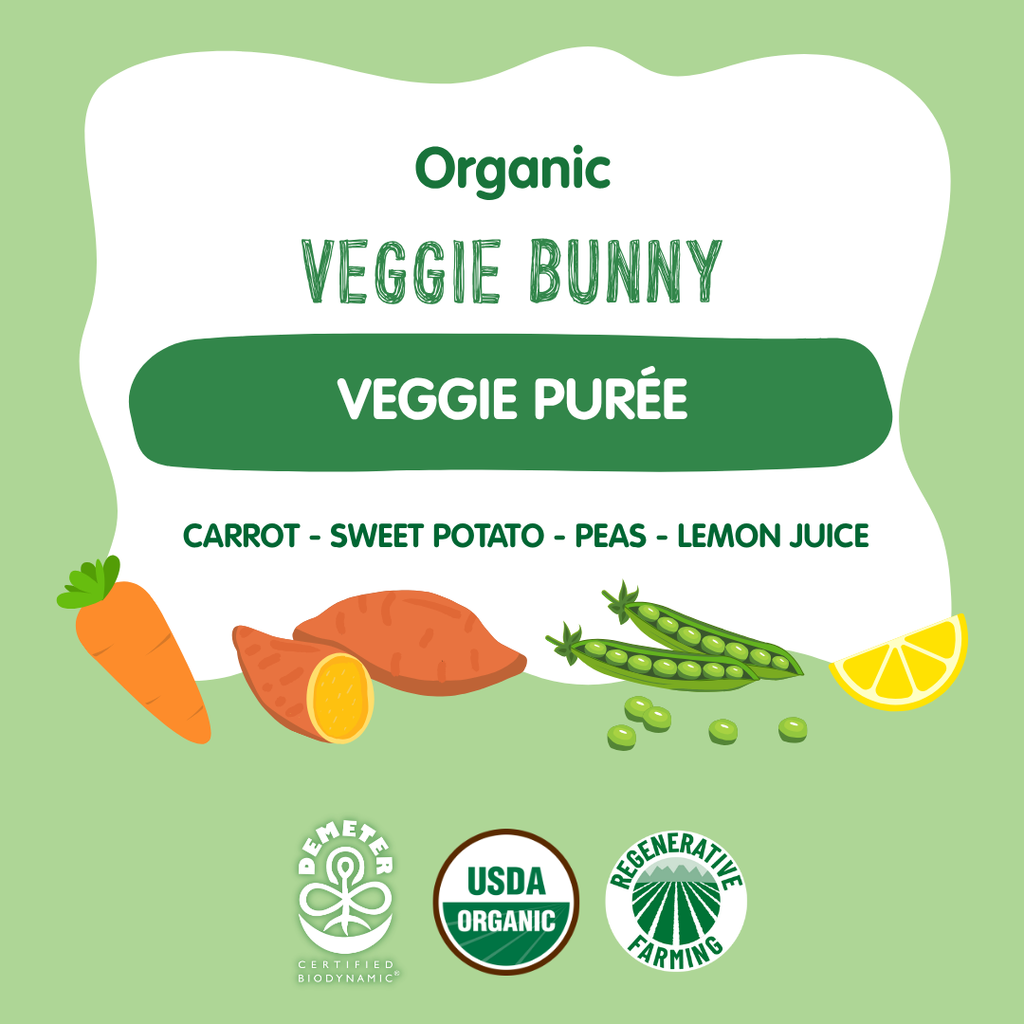 Holle Baby Food Pouches - Organic Veggie Puree - Veggie Bunny