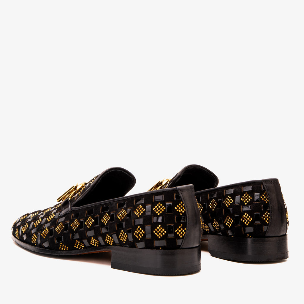 The Vicino Men Shoe Black Bit Dress Loafer