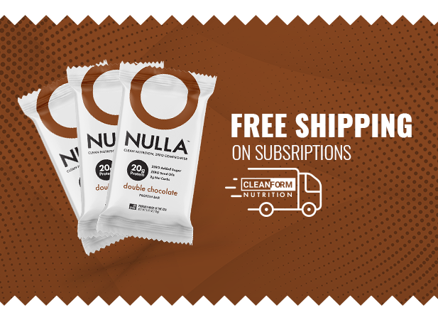 CleanForm Nutrition Nulla Protein Bar - 2 Flavors - Box of 12