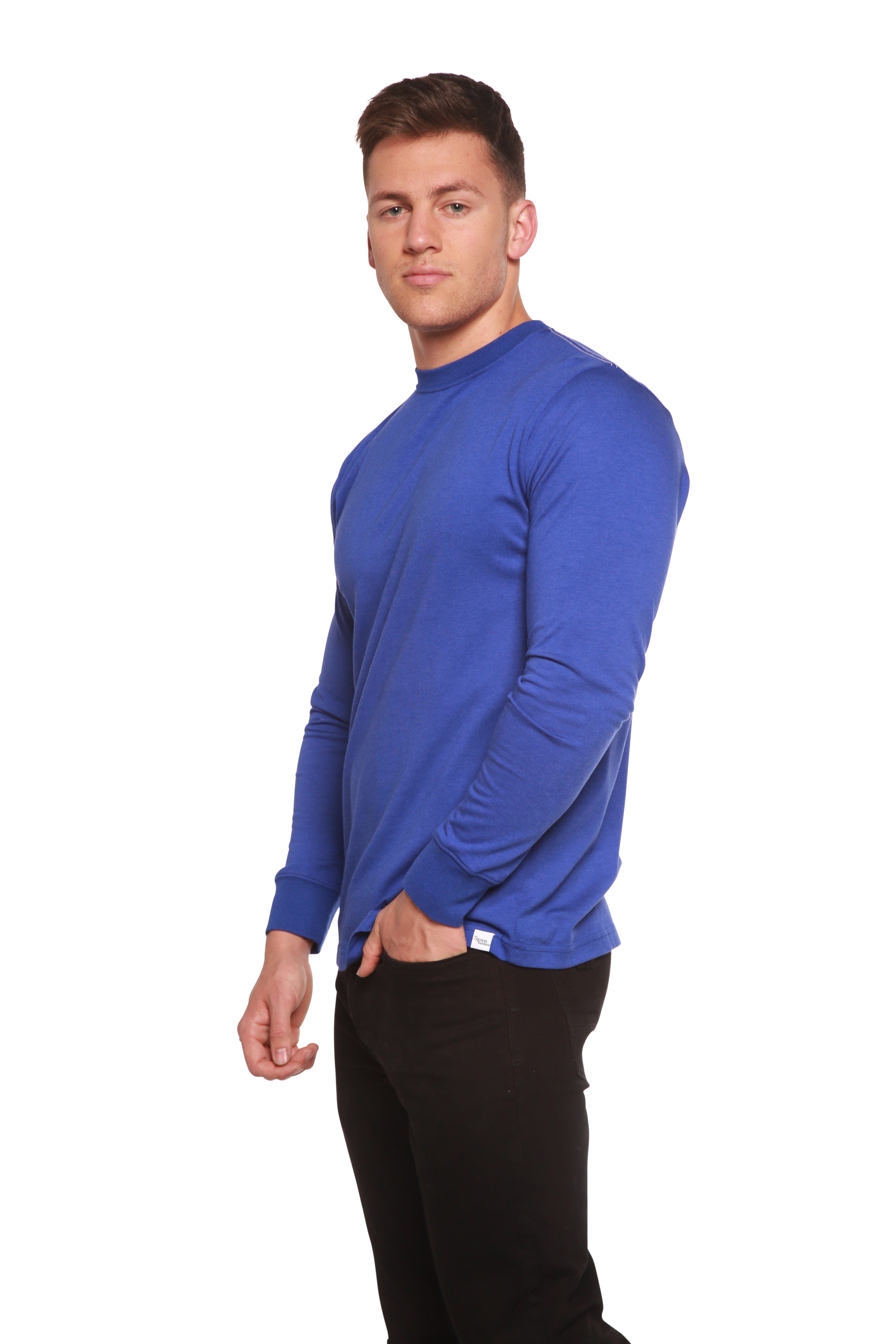 Custom Printed Men's Bamboo Viscose/Organic Cotton Long Sleeve T-Shirt