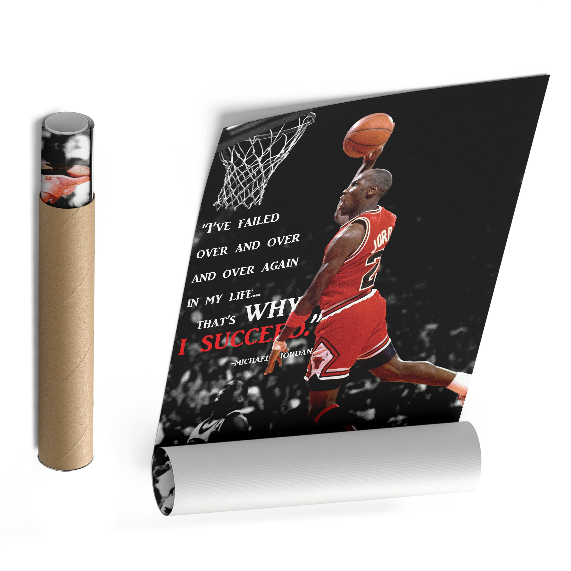 Michael Jordan Quote Canvas – Chicago Bulls Basketball Wall Art for Home Decor