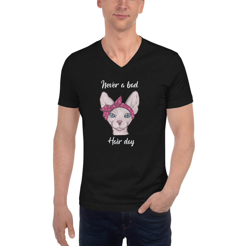 "NEVER A BAD HAIR DAY" UNISEX ECO TEE